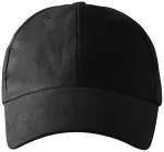 6-panelowa czapka z daszkiem, czarny