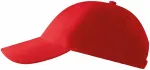 6-panelowa czapka z daszkiem, czerwony