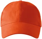 6-panelowa czapka z daszkiem, pomarańczowy