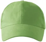6-panelowa czapka z daszkiem, zielony groszek