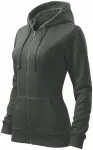 Bluza damska z kapturem, ciemny łupek