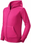 Bluza dziecięca z kapturem, purpurowy