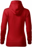 Damska bluza z kapturem bez zamka, czerwony