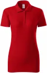 Damska dopasowana koszulka polo, czerwony