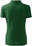 Damska elegancka koszulka polo, butelkowa zieleń