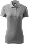 Damska elegancka koszulka polo, ciemnoszary marmur
