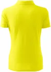 Damska elegancka koszulka polo, cytrynowo żółty