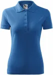 Damska elegancka koszulka polo, jasny niebieski
