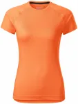 Damska koszulka do uprawiania sportu, neonowa mandarynka