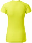 Damska koszulka do uprawiania sportu, neonowy żółty
