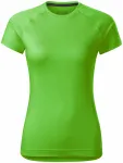 Damska koszulka do uprawiania sportu, zielone jabłko