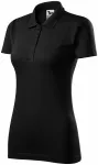 Damska koszulka polo slim fit, czarny