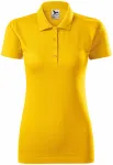 Damska koszulka polo slim fit, żółty