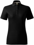 Damska koszulka polo z bawełny organicznej, czarny