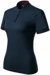 Damska koszulka polo z kołnierzykiem typu bomber, ciemny niebieski Damska koszulka polo z kołnierzykiem typu bomber, ciemny niebieski