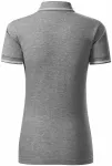 Damska koszulka polo z krótkim rękawem, ciemnoszary marmur