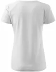 Damska koszulka slim fit z raglanowym rękawem, biały