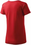 Damska koszulka slim fit z raglanowym rękawem, czerwony