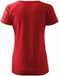 Damska koszulka slim fit z raglanowym rękawem, czerwony
