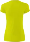 Damska koszulka sportowa, neonowy żółty