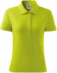 Damska prosta koszulka polo, limonkowy