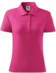 Damska prosta koszulka polo, purpurowy