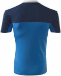 Dwukolorowa bawełniana koszulka, jasny niebieski