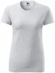 Klasyczna koszulka damska, jasnoszary marmur