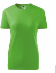 Klasyczna koszulka damska, zielone jabłko