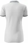 Kontrastowa koszulka polo damska, biały