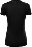 Koszulka damska wykonana z wełny Merino Mer, czarny