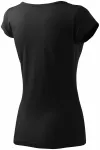 Koszulka damska z bardzo krótkimi rękawami, czarny