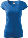 Koszulka damska z bardzo krótkimi rękawami, jasny niebieski
