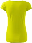 Koszulka damska z bardzo krótkimi rękawami, limonkowy