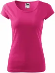 Koszulka damska z bardzo krótkimi rękawami, purpurowy