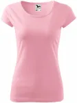 Koszulka damska z bardzo krótkimi rękawami, różowy