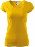 Koszulka damska z bardzo krótkimi rękawami, żółty