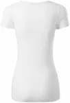 Koszulka damska z ozdobnymi przeszyciami, biały