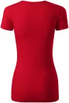 Koszulka damska z ozdobnymi przeszyciami, formula red