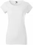 Koszulka damska z podwiniętymi rękawami, biały