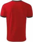 Koszulka kontrastowa unisex, czerwony