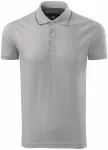 Męska elegancka merceryzowana koszulka polo, srebrnoszary