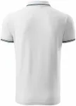 Męska koszulka polo w kontrastowym kolorze, biały