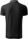 Męska koszulka polo w kontrastowym kolorze, czarny