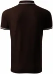 Męska koszulka polo w kontrastowym kolorze, Kawa