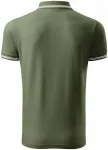 Męska koszulka polo w kontrastowym kolorze, khaki