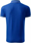 Męska koszulka polo w kontrastowym kolorze, królewski niebieski