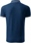 Męska koszulka polo w kontrastowym kolorze, midnight blue