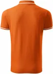 Męska koszulka polo w kontrastowym kolorze, pomarańczowy