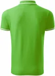 Męska koszulka polo w kontrastowym kolorze, zielone jabłko